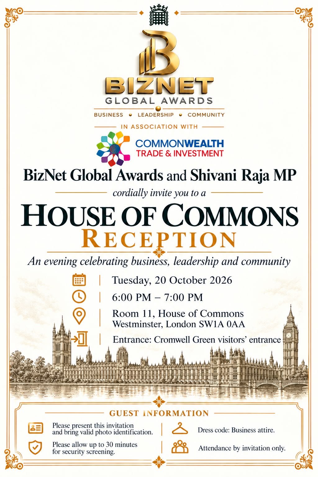BIZNET Global Awards 2026 Grand Ceremony stage